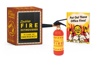 mini desktop fire extinguisher funny office desk gift with sound and mini book