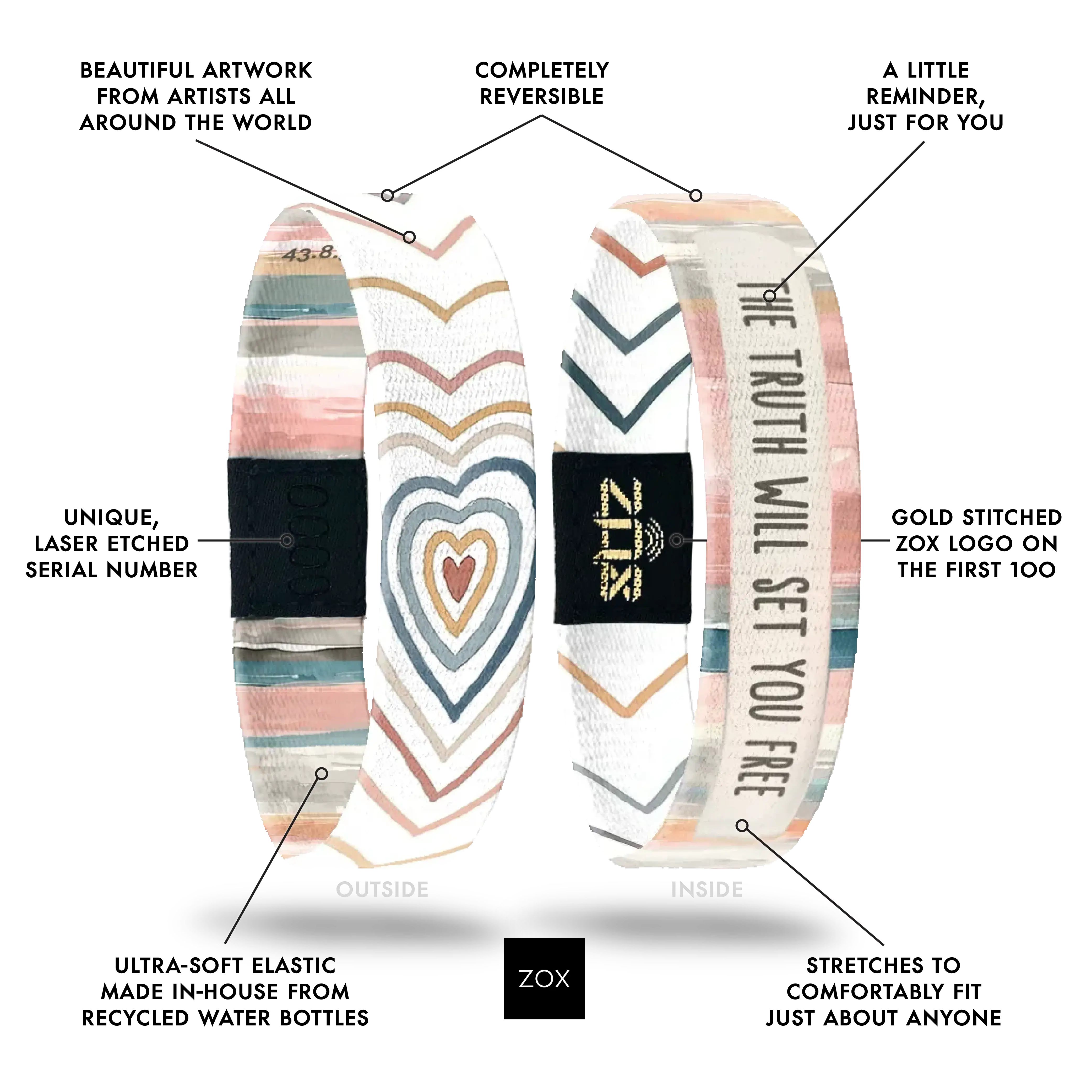 The Truth Will Set You Free ZOX Bible Verse Bracelet