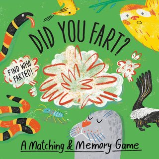 Did You Fart? A Matching & Memory Game by Chronicle Books — match 26 animals to their toots in this hilarious and educational family memory game for 2–4 players
