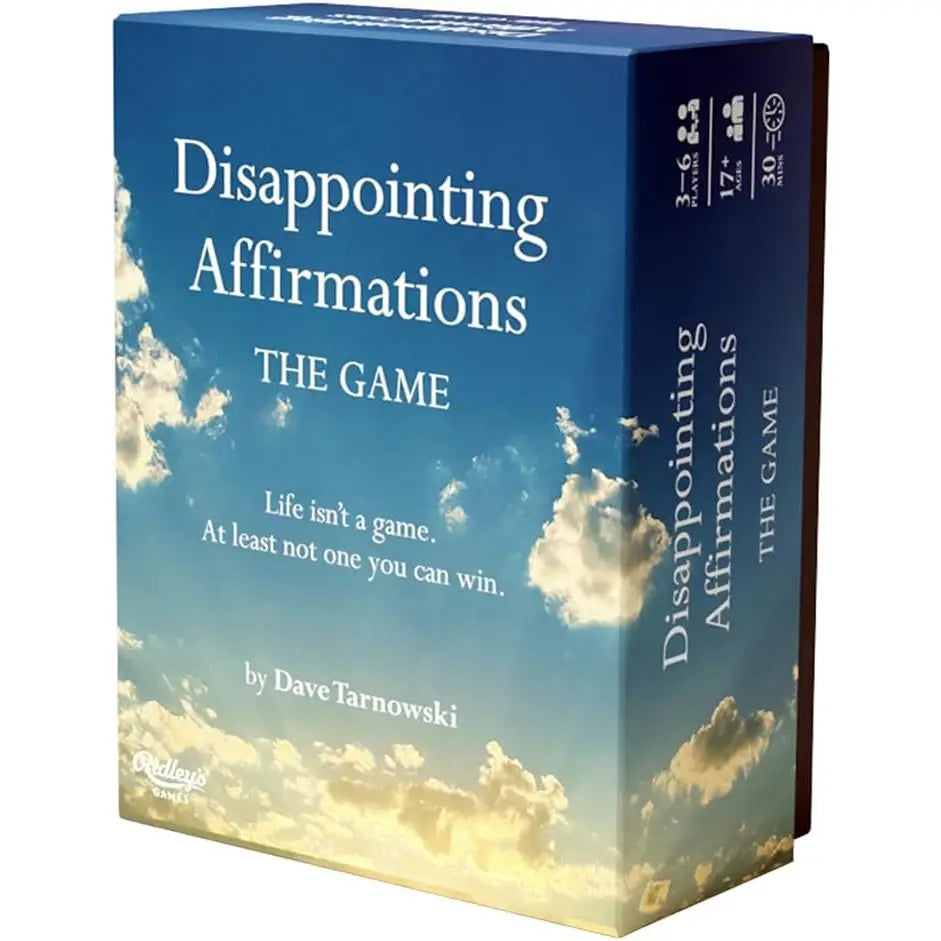 Disappointing Affirmations: The Disappointing Game — a darkly funny party card game from the @DisappointingAffirmations Instagram account

