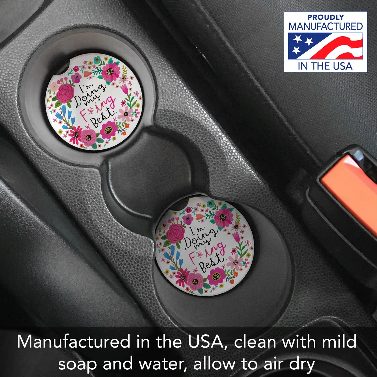 Doing My F*ing Best Car Coaster