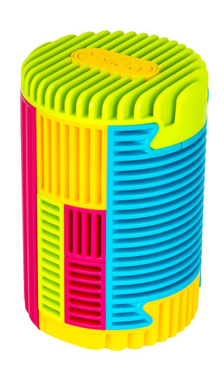 Colorful Duncan SLIDA interactive brain puzzle toy  in cylinder shape