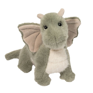 Dustin the Dragon plush toy by Douglas with sage green body and soft wings