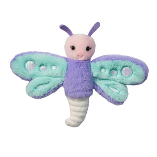 Dylan the Dragonfly plush puppet by Douglas with purple and teal wings