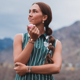 K’lani Tee Time Hair Tie Bracelet Set with Golf Ball Marker