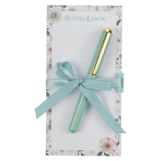 Magnetic Notepad & Pen Set - Be Still Ps. 46:10