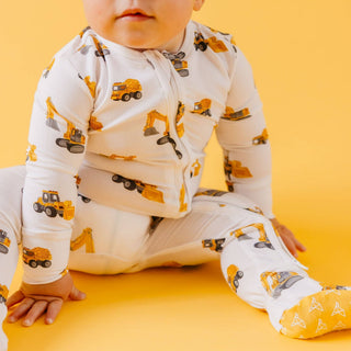 Dozer Bamboo Zip-Up Footie