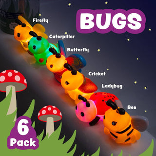 Tub Works Bugs Light-Up Bath Toys, 6-Pack