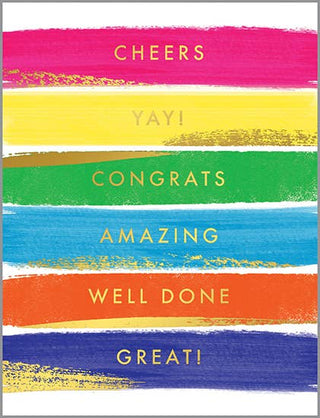 Congratulations Greeting Card - Color Brush Strokes