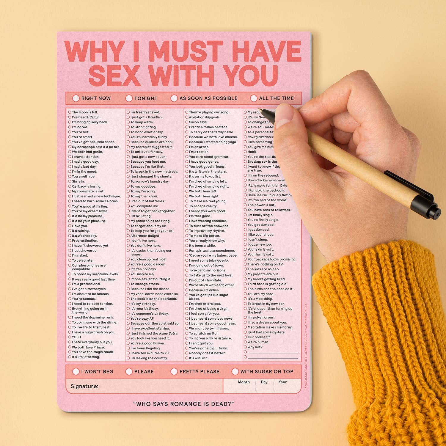 Why I Must Have Sex With You Pad