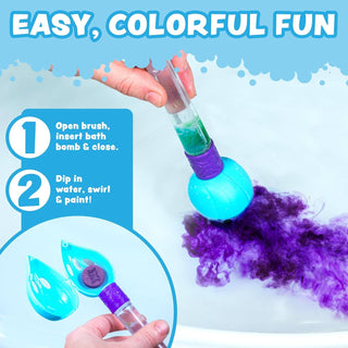 Tub Works Bath Color Brush Kids Bath Bomb Set