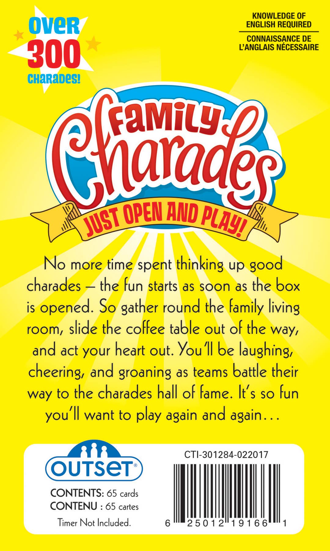 Family Charades Card Game