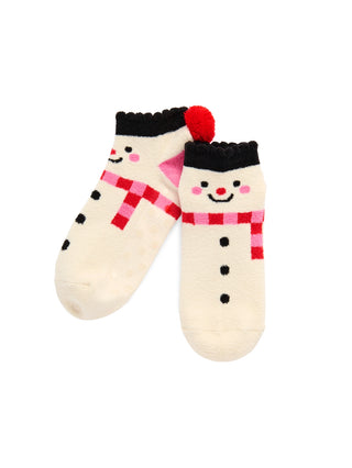 Snowman Home Socks with Rubber Grips