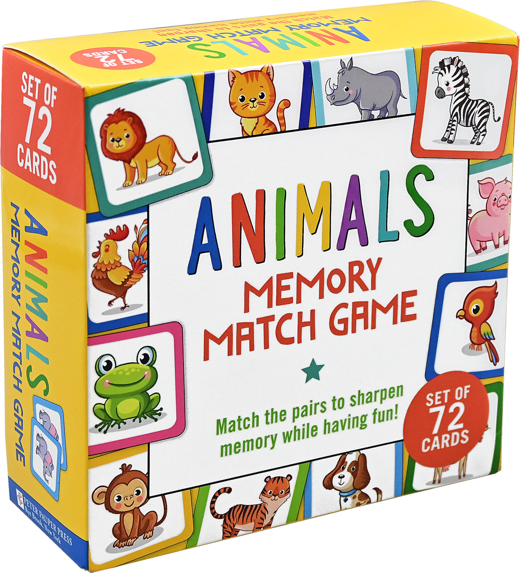 Animals Memory Match Game (Set of 72 cards)