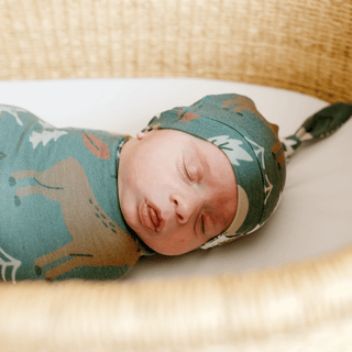 Atwood Woodland Knit Swaddle Blanket