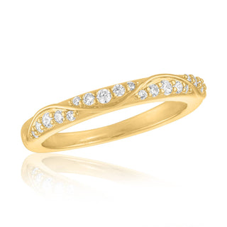 Gold Twisted CZ Eternity Ring