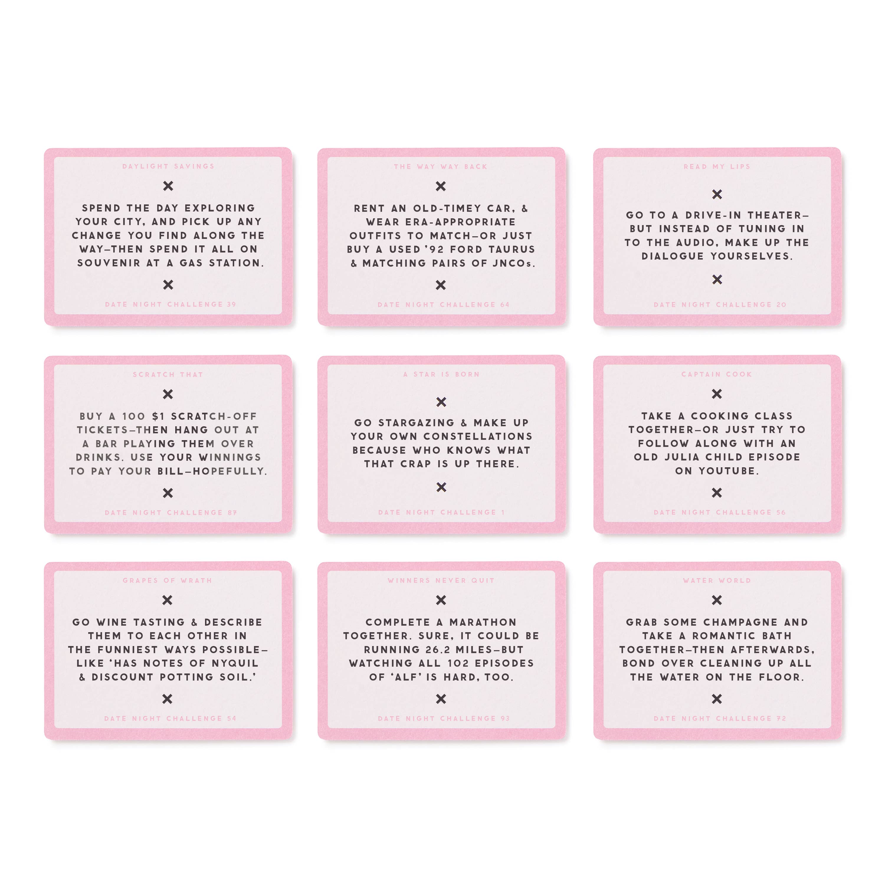 Brass Monkey Date Night Challenges | 100 Date Night Cards