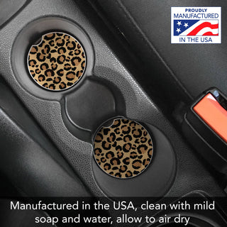 Leopard Print Car Coaster 1 Pk