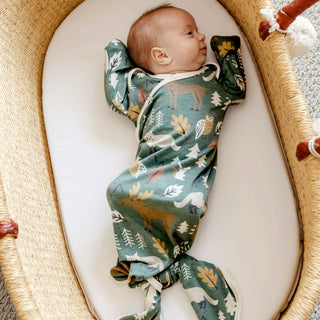 Atwood Woodland Newborn Knotted Gown
