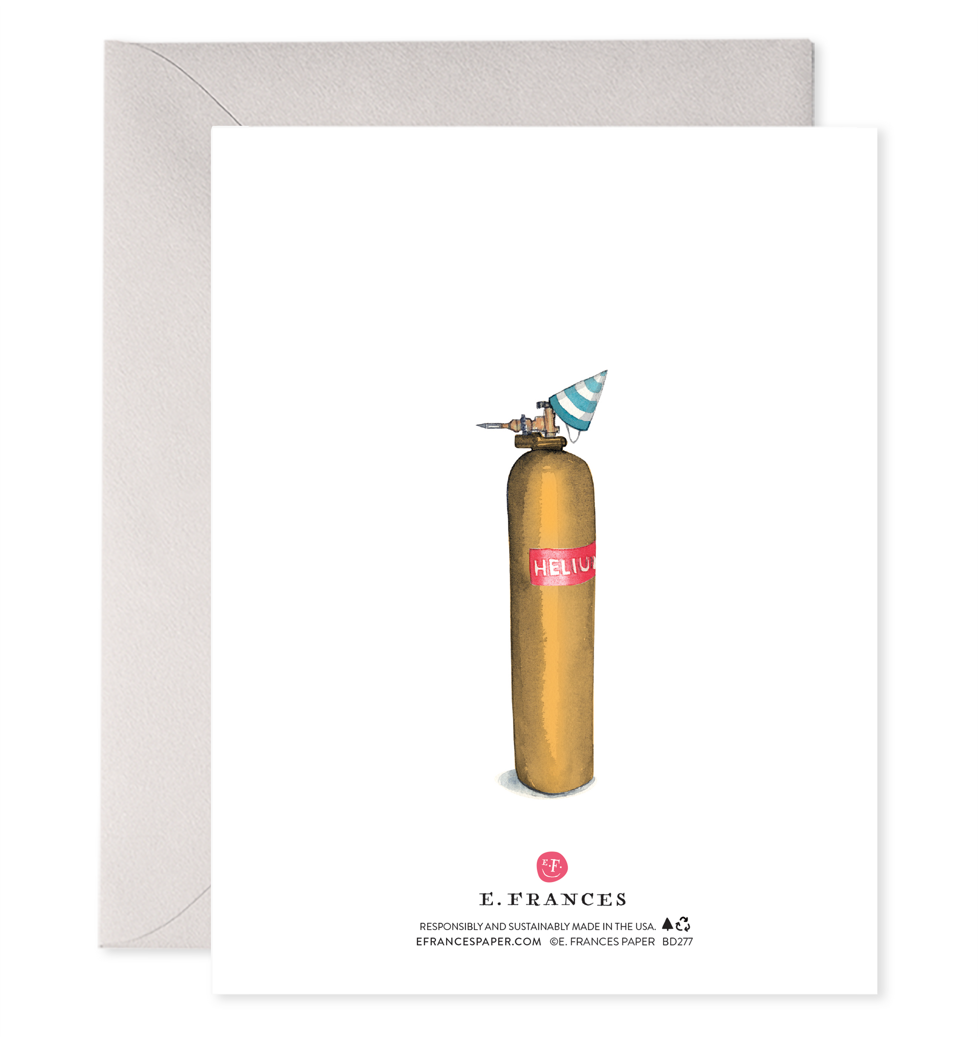 Helium 70 | 70th Birthday Greeting Card