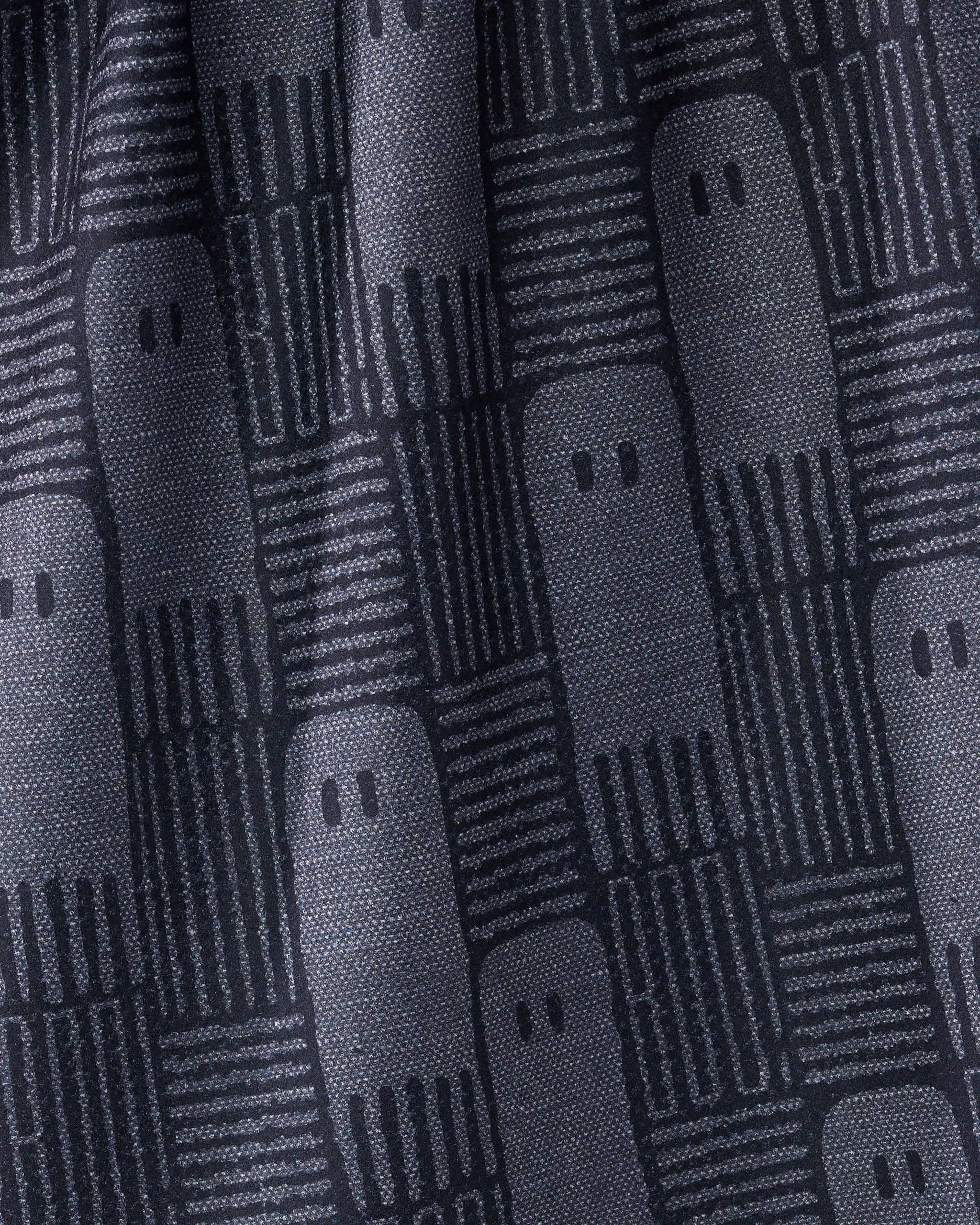 Geometry Hide and Shriek Tea Towel | Gray Ghost & BOO Halloween Pattern