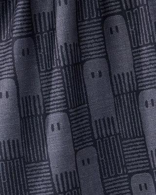 Geometry Hide and Shriek Tea Towel | Gray Ghost & BOO Halloween Pattern