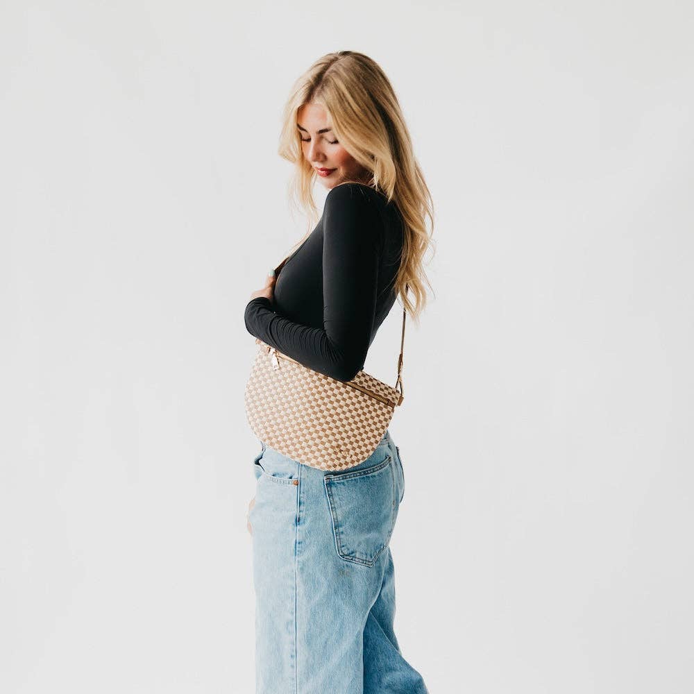 Westlyn Woven Checkered Bum Bag