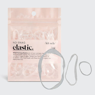 Kitsch No-Snag Hair Elastics 100-Pack – Clear