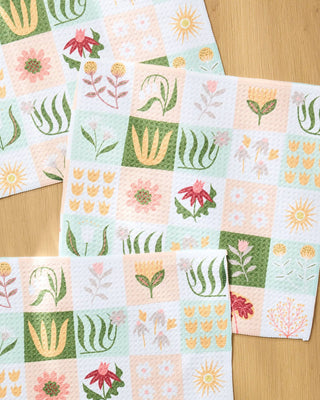 Geometry Patchwork Garden Dishcloth Set of 3