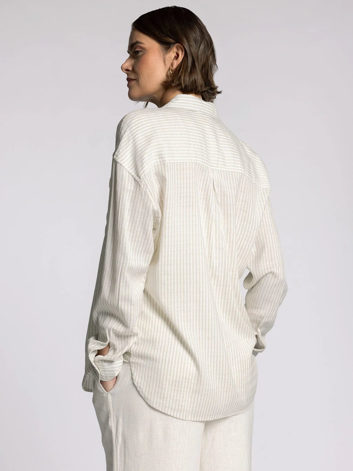 Edison Striped Button Front Shirt