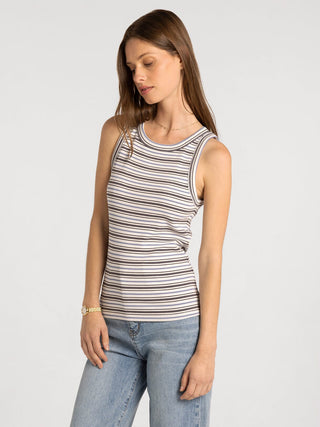 Edlin Tank | Crew Neck Sleeveless Cotton Modal Top