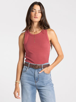 Edlin Tank | Crew Neck Sleeveless Cotton Modal Top