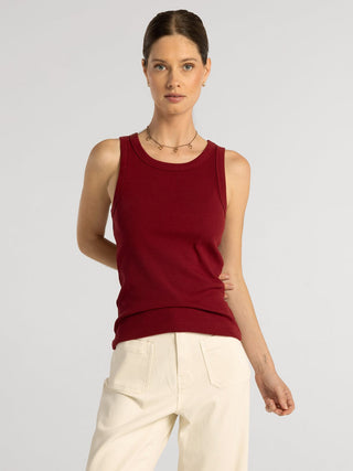 Edlin Tank | Crew Neck Sleeveless Cotton Modal Top