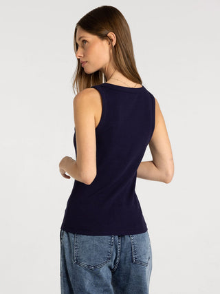 Edlin Tank | Crew Neck Sleeveless Cotton Modal Top