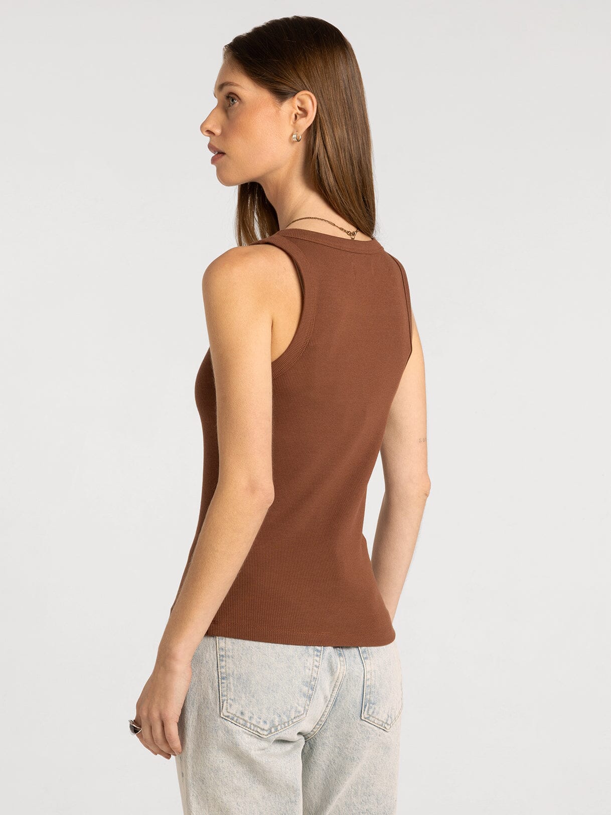 Edlin Tank | Crew Neck Sleeveless Cotton Modal Top