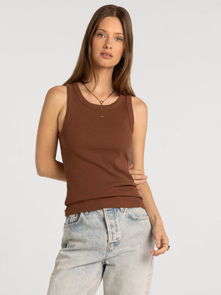 Edlin Tank | Crew Neck Sleeveless Cotton Modal Top