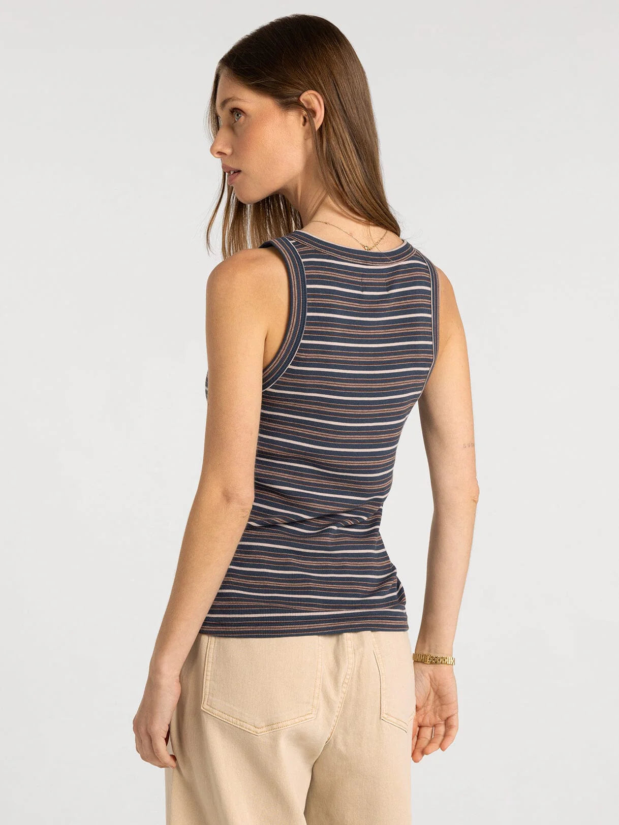 Edlin Tank | Crew Neck Sleeveless Cotton Modal Top