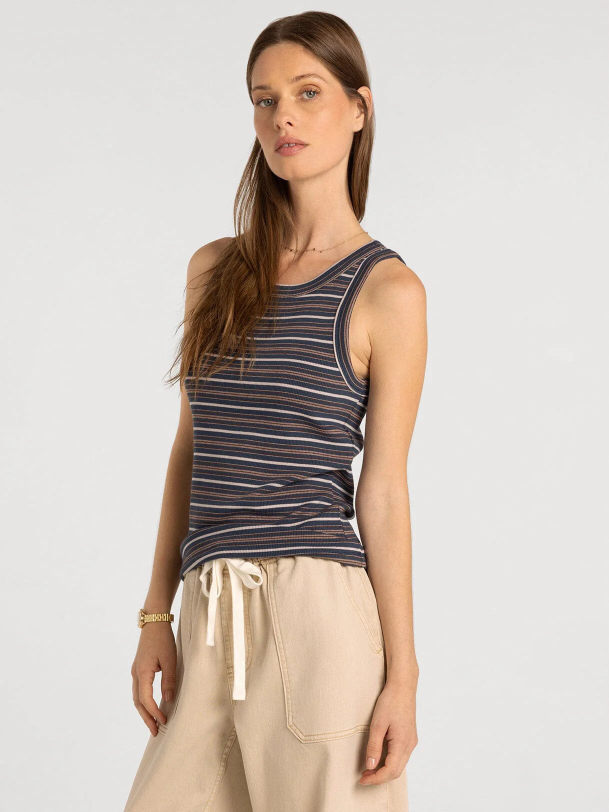 Edlin Tank | Crew Neck Sleeveless Cotton Modal Top
