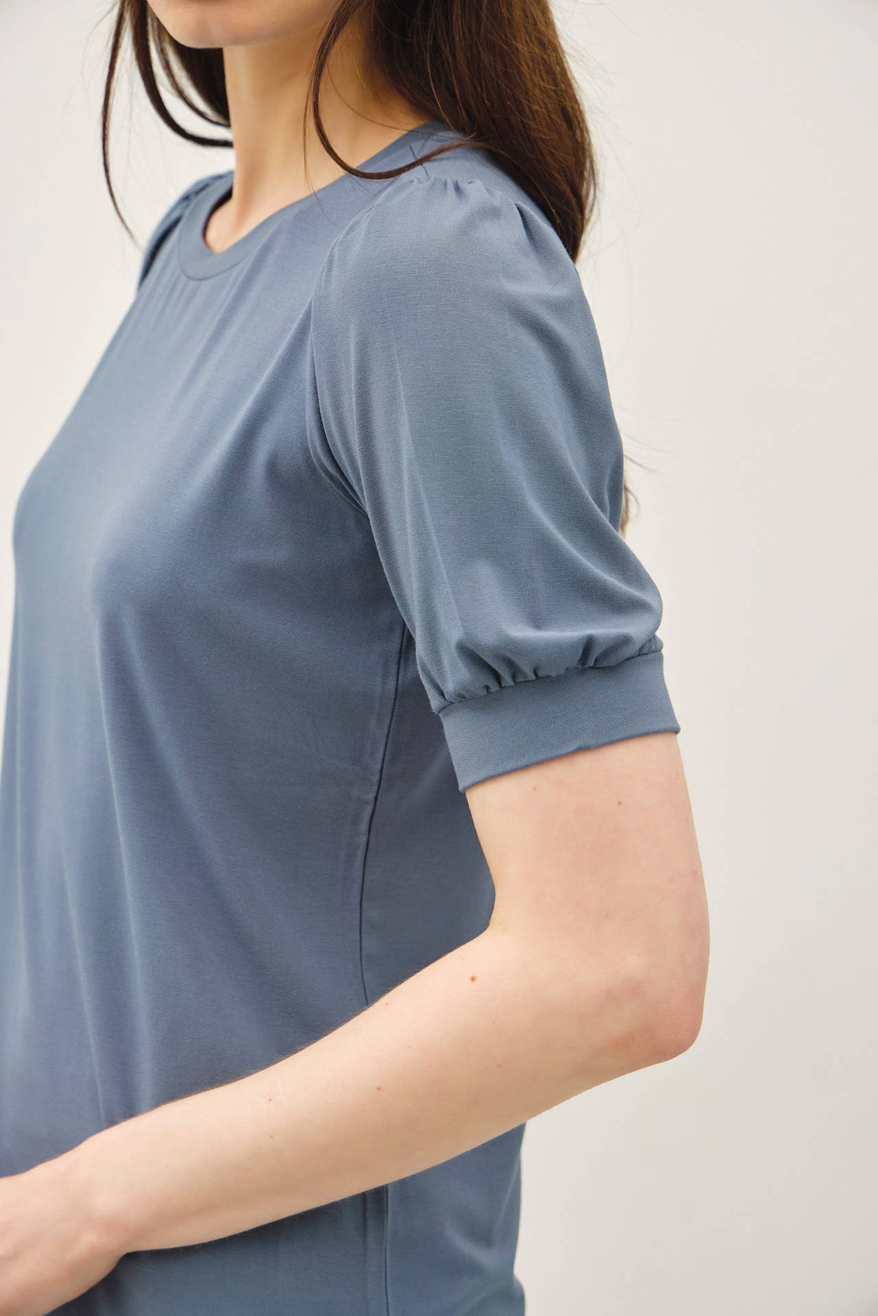 Ultra Soft Puff Sleeve Basic Top
