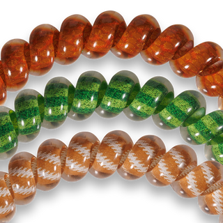 Spiral Hair Coils | Small | Football Hair Ties