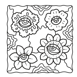 Trippy & Groovy: Bold & Easy Coloring Book | Psychedelic Adult Coloring