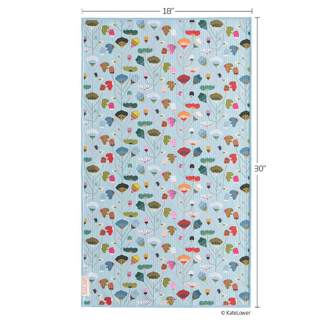 Floral Stems Microfiber Kitchen Dish Towel