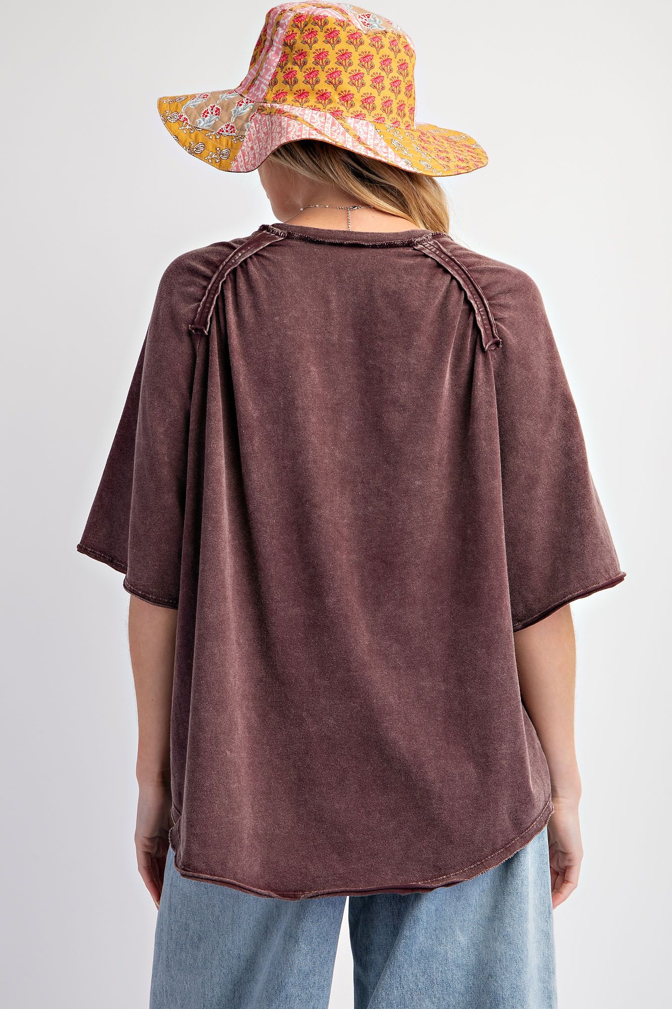 Mineral Washed Short Sleeve Top