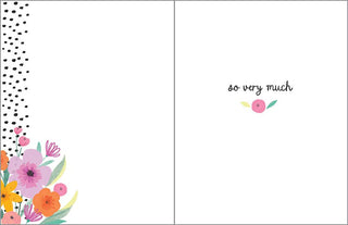 Thank You Greeting Card - Dotty Flower Vase