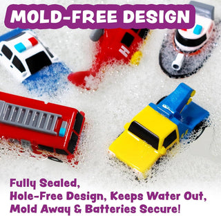 Tub Works® Emergency™ Cars Light Up Bath Toys