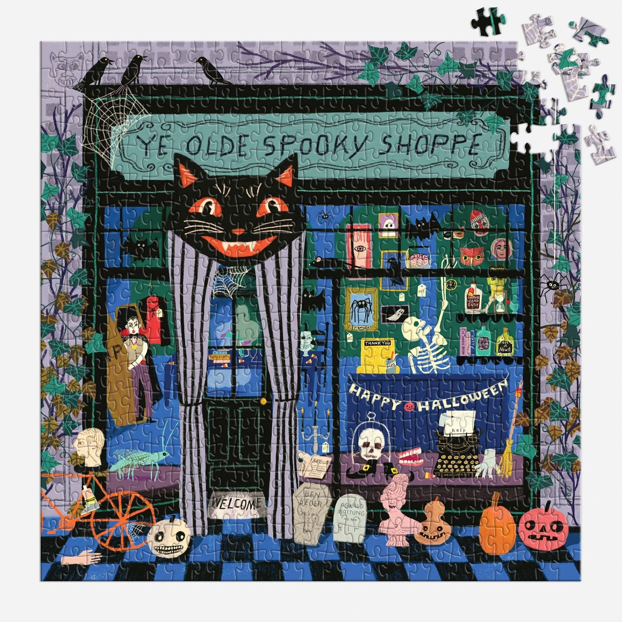 Ye Olde Spooky Shoppe 500 Piece Halloween Puzzle