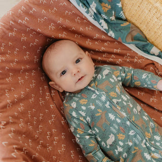 Atwood Woodland Zip-Up Footie Pajama