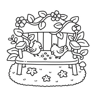 Garden Corners: Bold & Easy Coloring Book | Garden Coloring Book for Adults