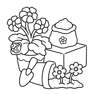 Garden Corners: Bold & Easy Coloring Book | Garden Coloring Book for Adults
