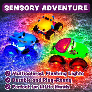 Tub Works Light-Up Monster Truck Bath Toys, 3-Pack